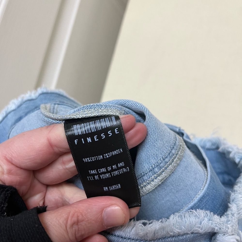 Finesse XS Reagan blue frayed flare jeans - Picture 8 of 14
